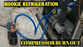 Hvac Refrigeration 6D Compressor Changeout And Evacuation With The Navac 12Cfm Vacuum Pump.