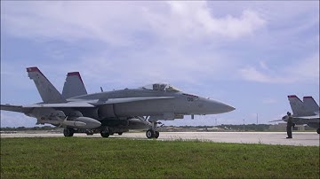 USMC F/A-18C Hornets operations at Andersen AFB, Guam