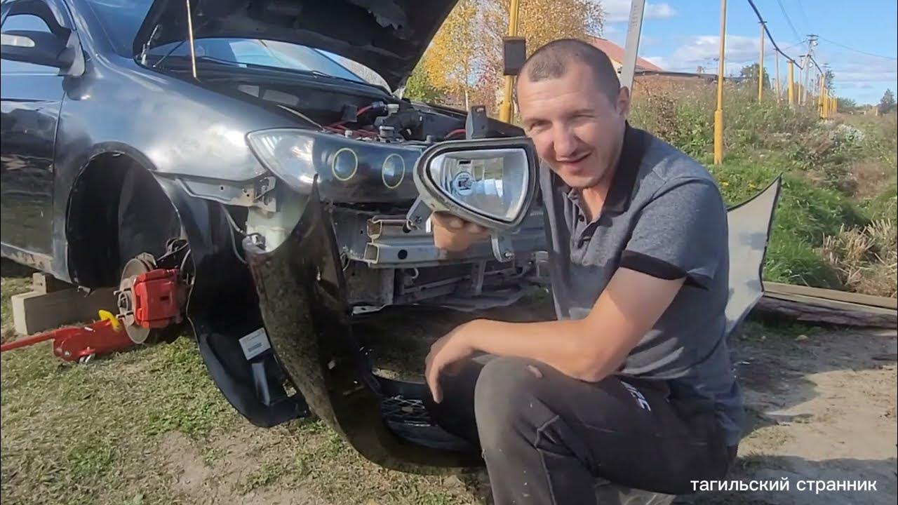 Замена ПТФ фар , Подкрылок на Лифан Солано 620 - YouTube