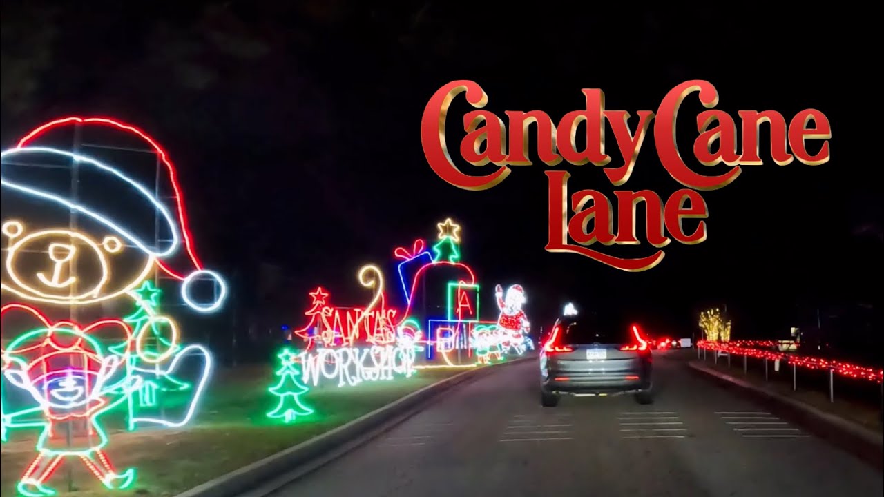 Candy Cane Lane Conroe 🎄 Drive-Thru Christmas Lights | Conroe, Texas