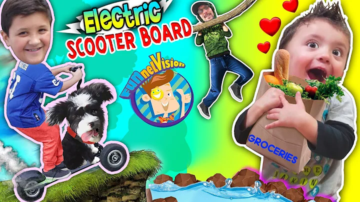 ELECTRIC SCOOTERBOARD w  PUPPY! SHAWN s GROCERIES ...