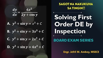 Solution of First Order Differential Equation by Inspection