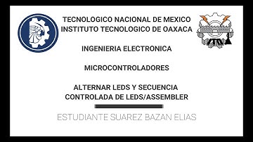 ASSEMBLER// LEDS ALTERNADOS Y SECUENCIA CONTROLADA POR BOTONES