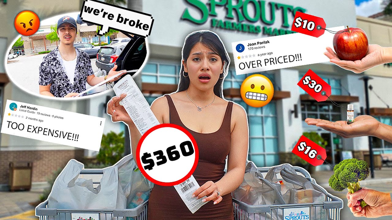 WHAT I GOT FOR 2 PEOPLE AT THE MOST EXPENSIVE GROCERY STORE FOR THE WEEK! *ALEX FLIPS OUT!*