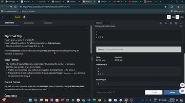 Optimal Flip code solution Starters 132 Contest Solution #python #program #codechef