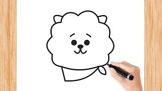 HOW TO DRAW BT21 RJ | BTS JIN PERSONA
