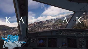 Flight Simulator 2024: This is an insane landing! - Hong Kong Kai tak airport | A320neo