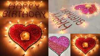 Simple And Easy Birthday Decoration ideas At Home | Birthday Room Decoration Surprise Ideas |