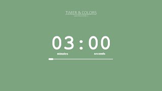 ⏱️ 3 Minute Timer / Sweet Green Screen 🌿 / Countdown + Progress Bar