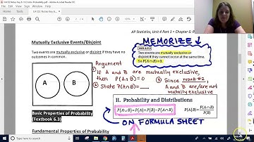 Intro Probability - Notes Walkthrough (Unit 4) Text 6.1-6.3 - AP Statistics -Avon High School