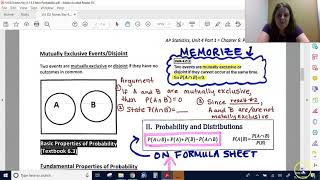Intro Probability - Notes Walkthrough (Unit 4) Text 6.1-6.3 - AP Statistics -Avon High School