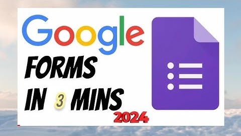Creating a Google form within 3 minutes