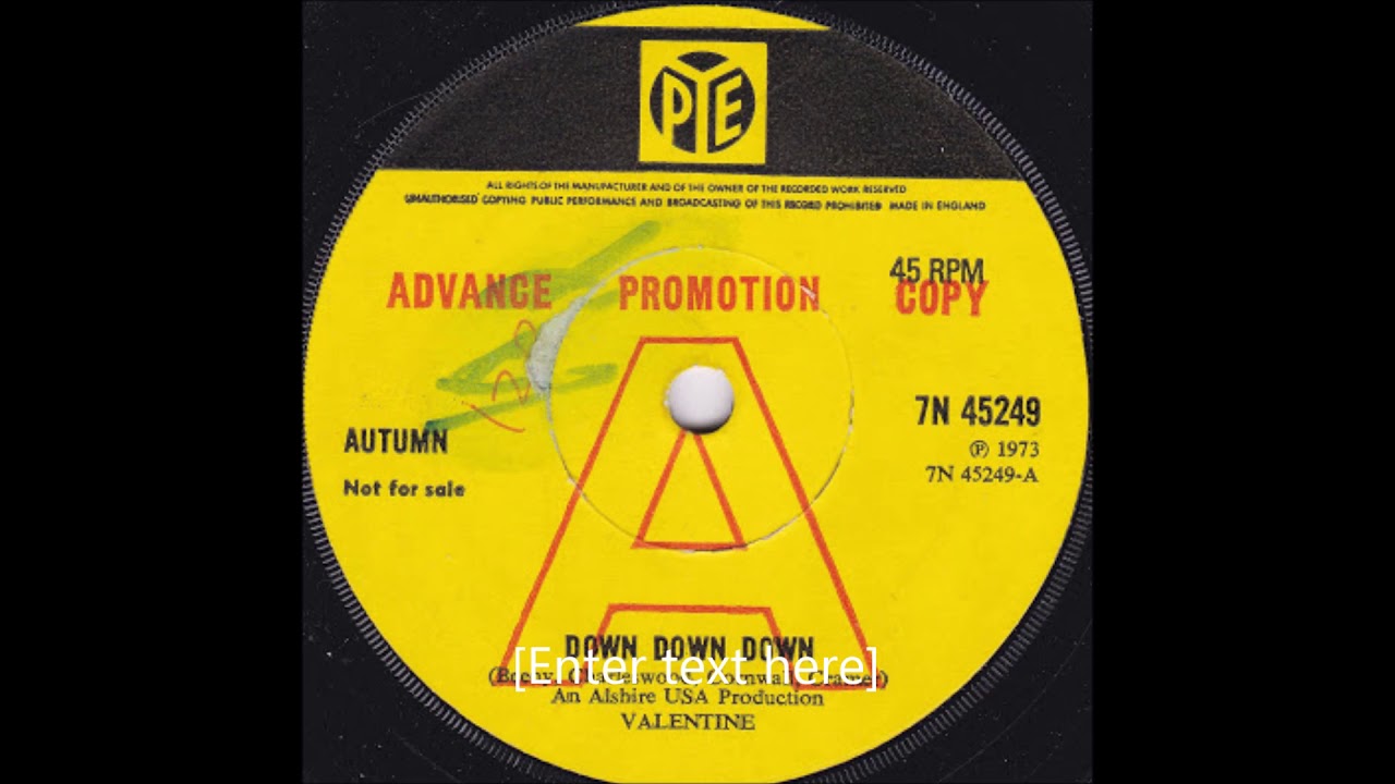 Autumn 'Down Down Down '