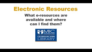 Electronic Resources