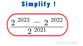 A Nice Math Olympiad Problem 🔥 Math Olympiad | EXPONENTS @mathdash