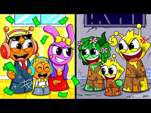Sprunki Family Rich vs Family Poor!!! - Simon Baby is So Sad... | Incredibox Sprunki Animation