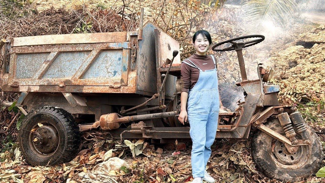 💡天才女孩修复报废的电动车，零件都锈了散落在地，3天时间上路更猛了!Genius girl repairs scrapped electric car！