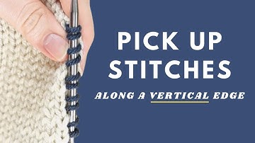 How to Pick Up Stitches for a Sleeve | Pick Up and Knit Stitches Along Vertical Side Edge