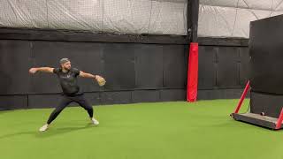 Horizontal Catch Back Peddle Baseball Throws