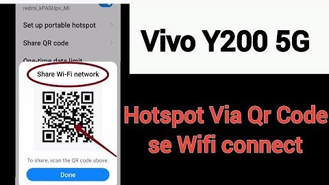 Vivo Y200 5G me Hotspot Qr Code se network kaise Connect kare, Hotspot settings