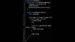 SHELL SORT TUTORIAL