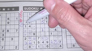 (#1855) Saturday. Three Stars Sudoku puzzle. Bonus Extra edition. 11-07-2020 Extra part 1 of 4