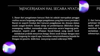 KERUCUT PENGALAMAN MENURUT EDGAR DALE...