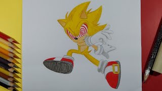 Dibujando a Fleetway Super Sonic | Super Smash Bros. Ultimate | Drawing Fleetway Super Sonic