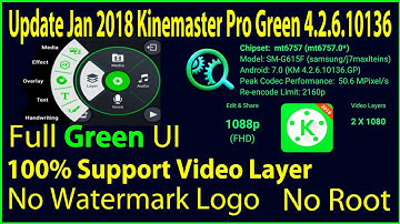 Green Kinemaster Pro Jan 2018 |Latest Version 4.2.6.10136| 100% Support Video Layer| No Root|