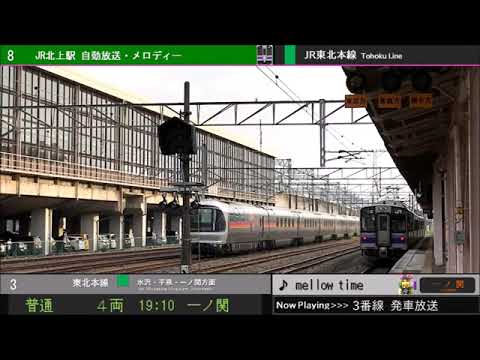 北上駅3番線旧発車メロディー「mellow time」