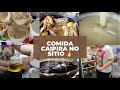 ALMOÇO CAIPIRA NO FOGÃO A LENHA | COMPREI TUDO FRESQUINHO NA FEIRA | LIMPEZA DA GELADEIRA | AÇOUGUE