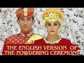 The english version of the powdering ceremony of prince mateen  anishah rosnah