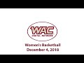 WAC Women's Basketball Roundup - 12.4.18