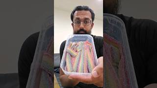 Halal Minico Sour Belts Tutti Frutti Flavor #review #halal #muslim #candy #vegan #shorts