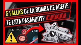 5 Sintomas De BOMBA De ACEITE En Mal Estado ASI FALLA Tu CARRO⚠