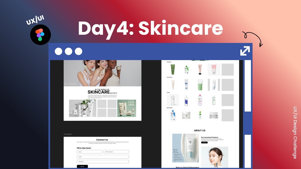 UI Design Challenge – Day 4: Skincare (No Talking) | Figma