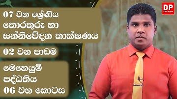 02 වන පාඩම | මෙහෙයුම් පද්ධතිය  -  06 වන කොටස | 07 වන ශ්‍රේණිය | ICT Grade 07 lesson 02