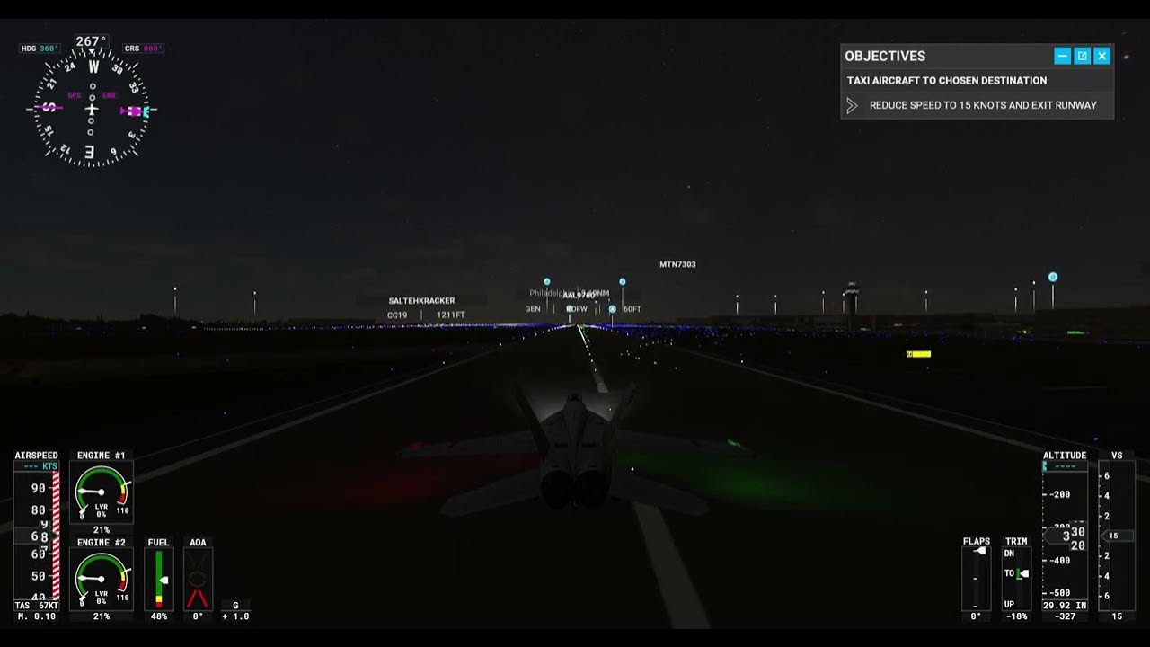 Microsoft Flight Simulator) landing a f18 YouTube