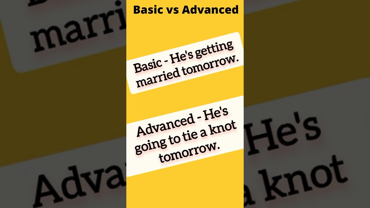 Basic vs Advanced daily use English sentences Part 2 