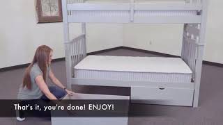 BK981EL Full over Full Bunk Bed with Under Bed Drawers