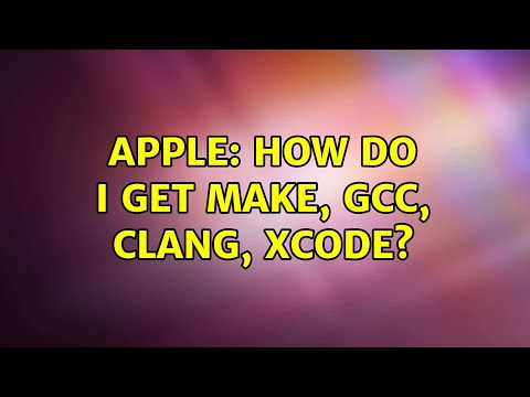 Apple: How do I get make, gcc, clang, Xcode?