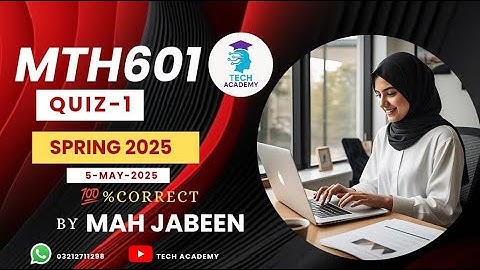 MTH601 QUIZ 1 Solution Spring 2025 | Operations Researchs  |By Mah Jabeen