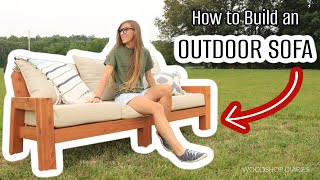 How to Build an Outdoor Sofa EASY | With Building Plans