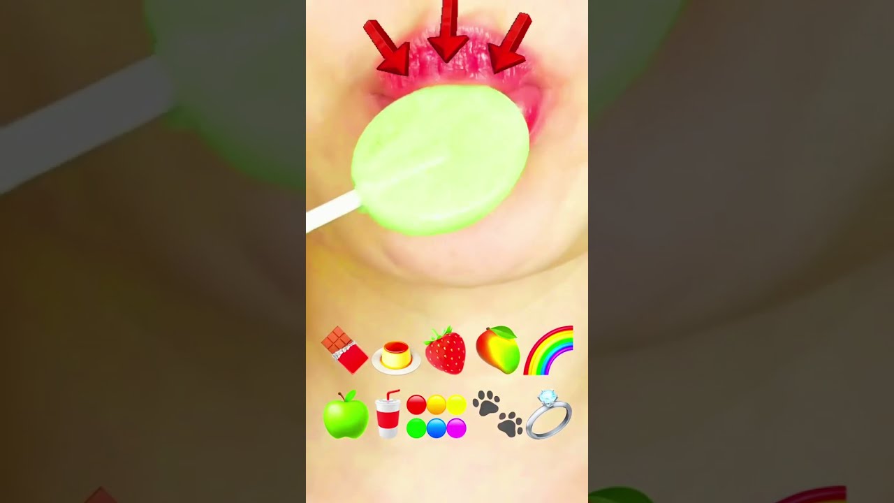 Emoji Challenge Canided Gummies Honeycomb ASMR Mounth Sounds