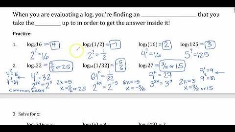 Unit 6 Day 3 Intro to Logs 4A