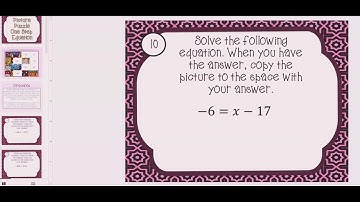 Picture Reveal Activities for Math Class