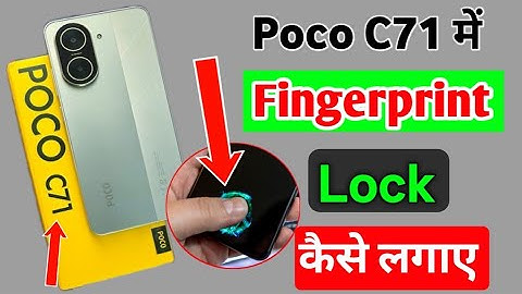 Poco C71 Fingerprint Lock Kaise Lagea/How to fingerprint setting in poco c71