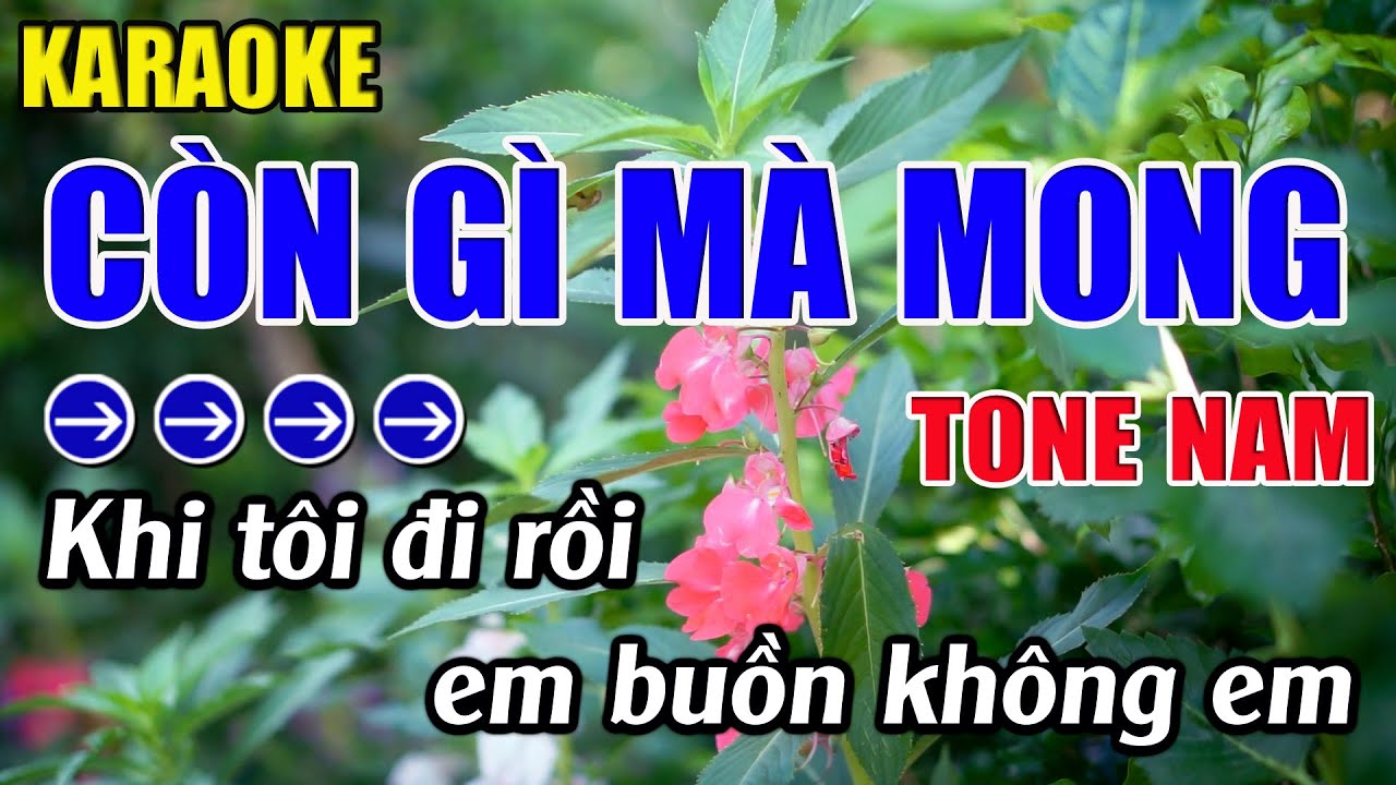 Còn Gì Mà Mong Karaoke Tone Nam Karaoke Phương Thảo - Beat Mới