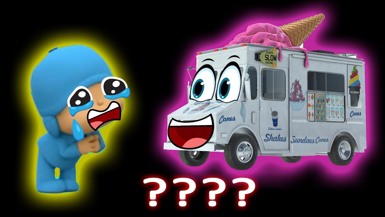5 Pocoyo & Ice Cream Truck Help Balloon Sound Variations in 63 Seconds