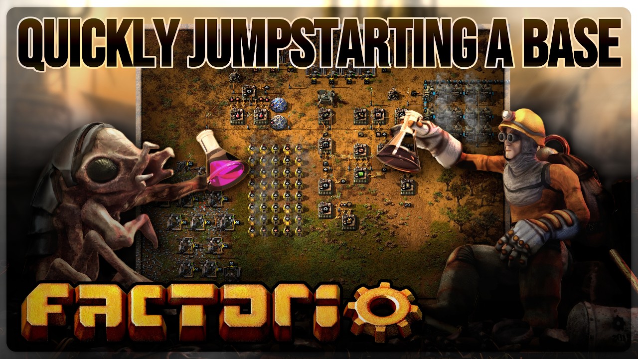 The Human Pack Mule Jumpstart Base | Factorio Playthrough Ep. 1 - YouTube